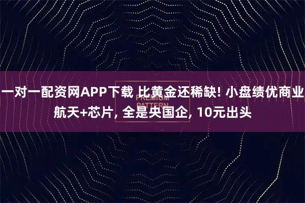 一对一配资网APP下载 比黄金还稀缺! 小盘绩优商业航天+芯片, 全是央国企, 10元出头